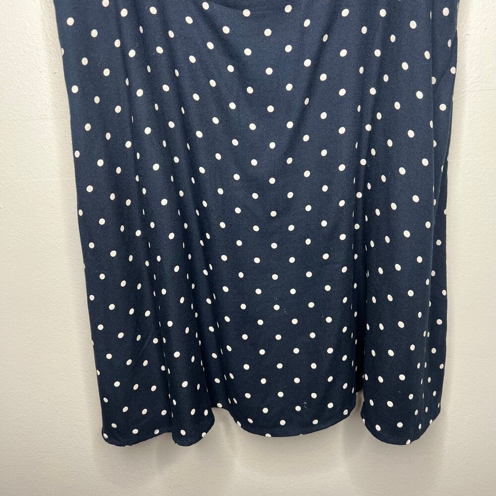Old Navy Fit & Flare Mini Dress Navy White Polka Dot Women's L Petite Nautical - Picture 5 of 12